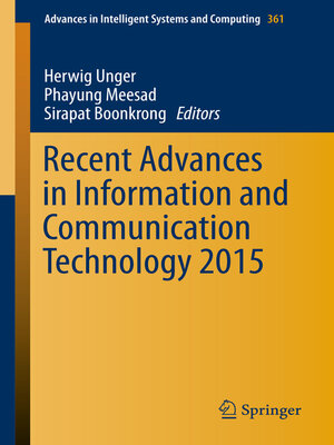 cover image of Recent Advances in Information and Communication Technology 2015